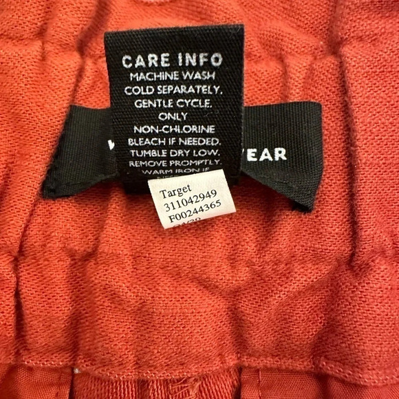 Who What Wear Paper Bag High Waist tapered leg Crop Pants with tie pockets 4 - Picture 7 of 10